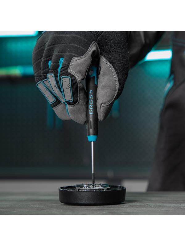 Набор отверток для точной механики, CrMo, двухкомпонентные рукоятки, 6 шт, пластиковый бокс Gross