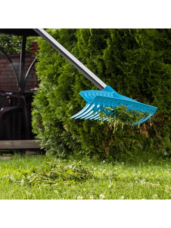 Грабли пластиковые, 565 мм, 18 прямых зубьев, усиленные, Luxe, Palisad