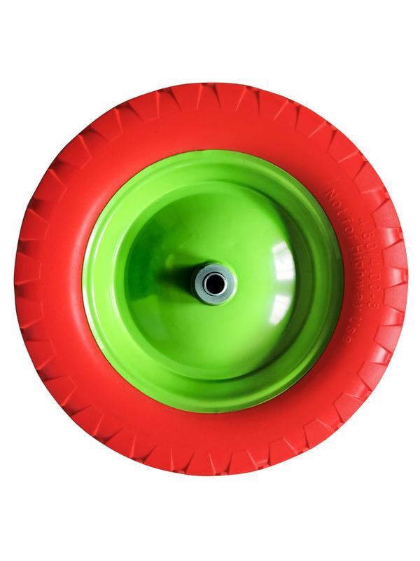 Колесо полиуретановое 4.80/4-8, длина оси 90 мм, подшипник 12 мм Сибртех