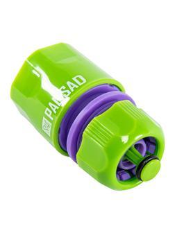 Соединитель пластмассовый, быстросъемный для шланга 1/2, аквастоп Palisad