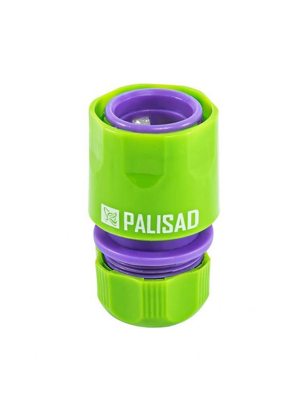 Соединитель пластмассовый, быстросъемный для шланга 1/2, аквастоп Palisad