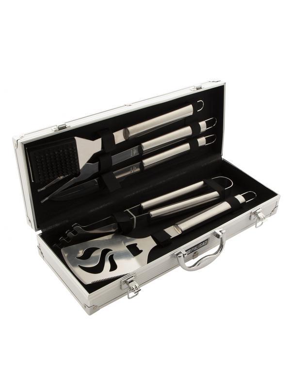 Набор приборов для барбекю, 5 шт, в алюминиевом кейсе, Camping Palisad