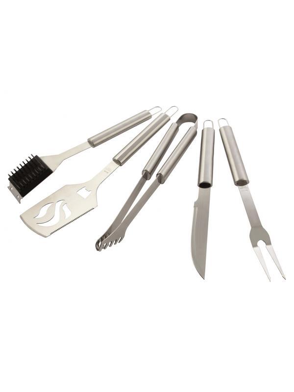 Набор приборов для барбекю, 5 шт, в алюминиевом кейсе, Camping Palisad