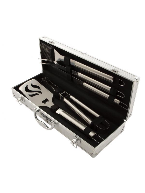Набор приборов для барбекю, 5 шт, в алюминиевом кейсе, Camping Palisad