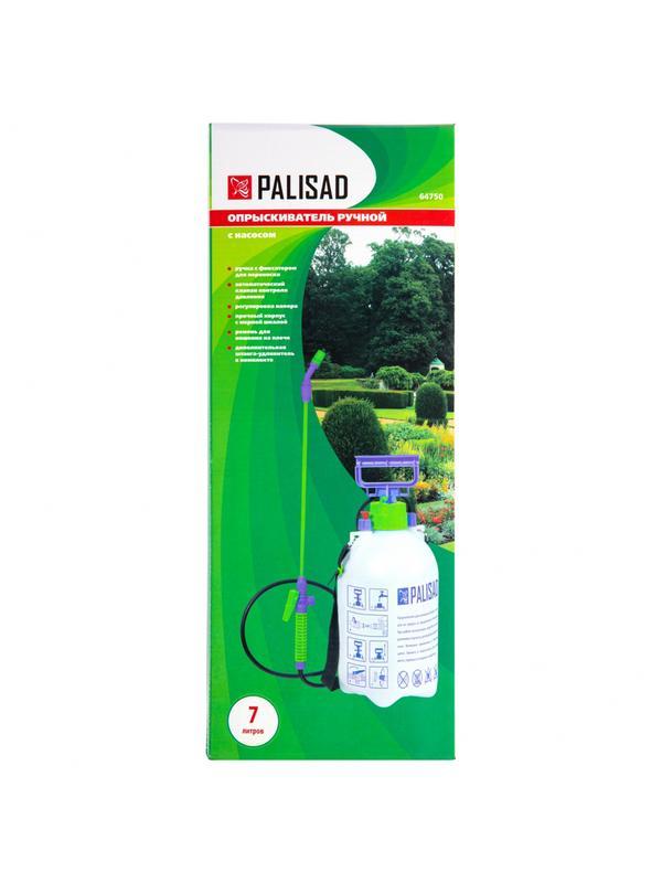 Опрыскиватель ручной, 7 л, с насосом, шлангом, разбрызгиватель Palisad