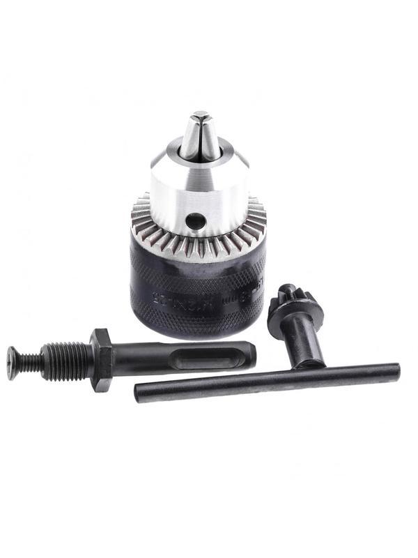 Патрон для дрели ключевой, 1.5-13 мм, М12 х 1.25, адаптер SDS Plus Сибртех