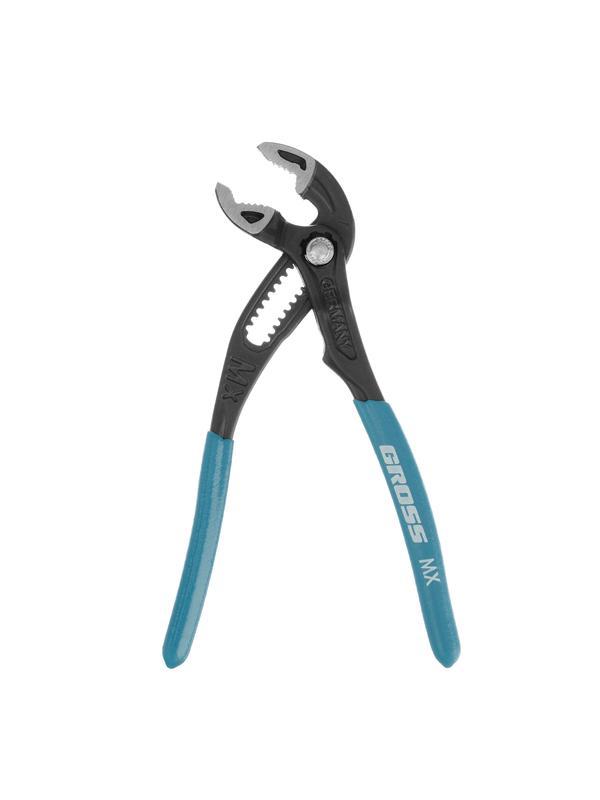 Клещи переставные, кнопочный механизм, обливные рукоятки, 180 мм Gross