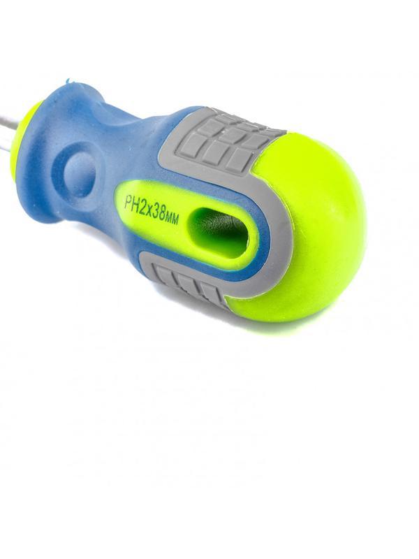 Отвертка, PH2 х 38 мм, CrV, трехкомпонентная рукоятка Сибртех