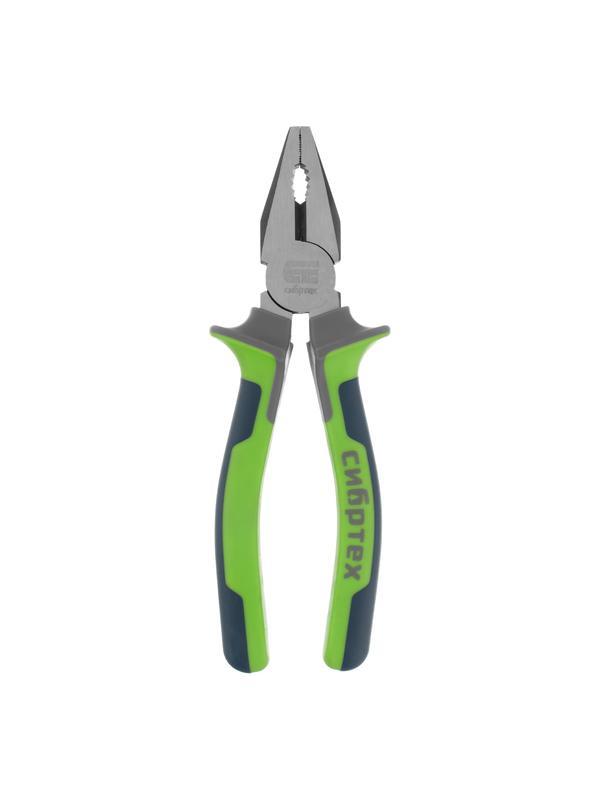 Плоскогубцы комбинированные, 180 мм, фосфатирование, трехкомпонентные рукоятки Сибртех