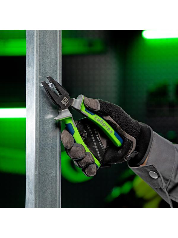 Плоскогубцы комбинированные, 180 мм, фосфатирование, трехкомпонентные рукоятки Сибртех