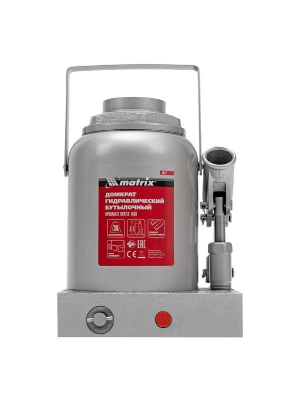 Домкрат гидравлический бутылочный, 30 т, h подъема 244-370 мм Matrix