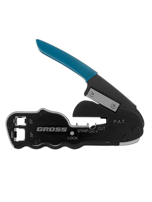 Клещи для обжима телефонных и компьютерных клемм RJ45, 8P и RJ11/12, 6P, компактный размер, CAT5 Gross