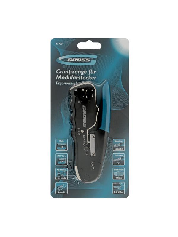 Клещи для обжима телефонных и компьютерных клемм RJ45, 8P и RJ11/12, 6P, компактный размер, CAT5 Gross