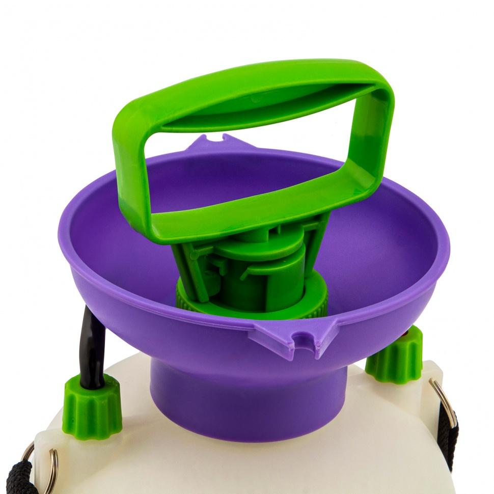 Опрыскиватель ручной усиленный с горловиной 5 л, с насосом, шлангом и разбрызгивателем Palisad