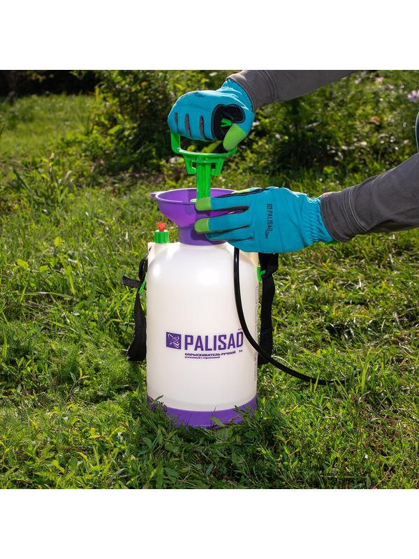 Опрыскиватель ручной усиленный с горловиной 5 л, с насосом, шлангом и разбрызгивателем Palisad