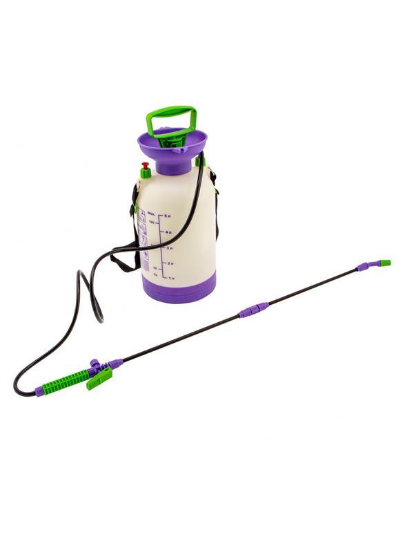 Опрыскиватель ручной усиленный с горловиной 5 л, с насосом, шлангом и разбрызгивателем Palisad