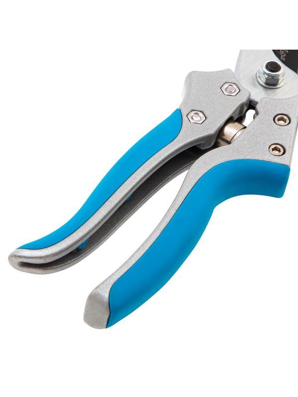 Секатор прямого реза, 205 мм, металлические обрезиненные рукоятки, Luxe, Palisad