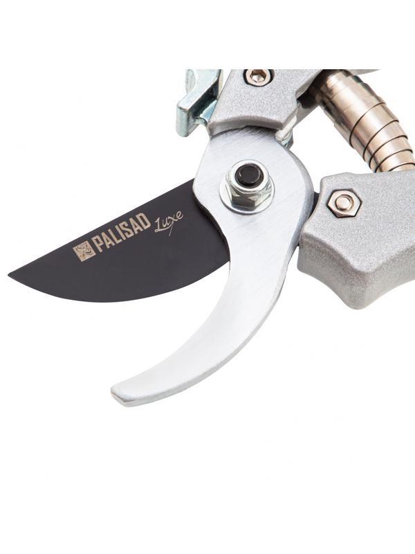 Секатор прямого реза, 205 мм, металлические обрезиненные рукоятки, Luxe, Palisad