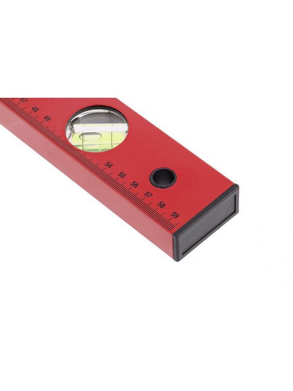 Уровень алюминиевый, 600 мм, 3 глазка, красный, линейка Matrix