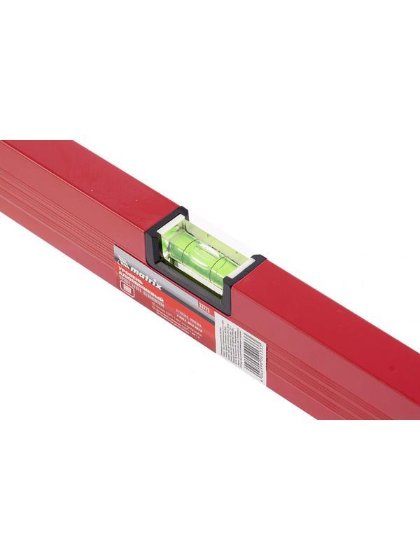 Уровень алюминиевый, 600 мм, 3 глазка, красный, линейка Matrix