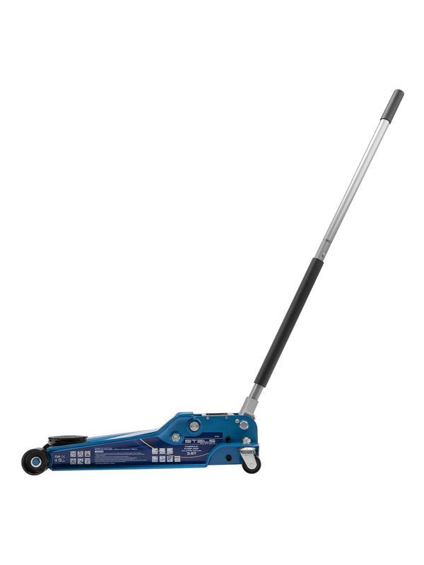 Домкрат гидравлический подкатной, быстрый подъем, 3.5т, Low Profile Quick, 100-565 мм, профессиональный Stels