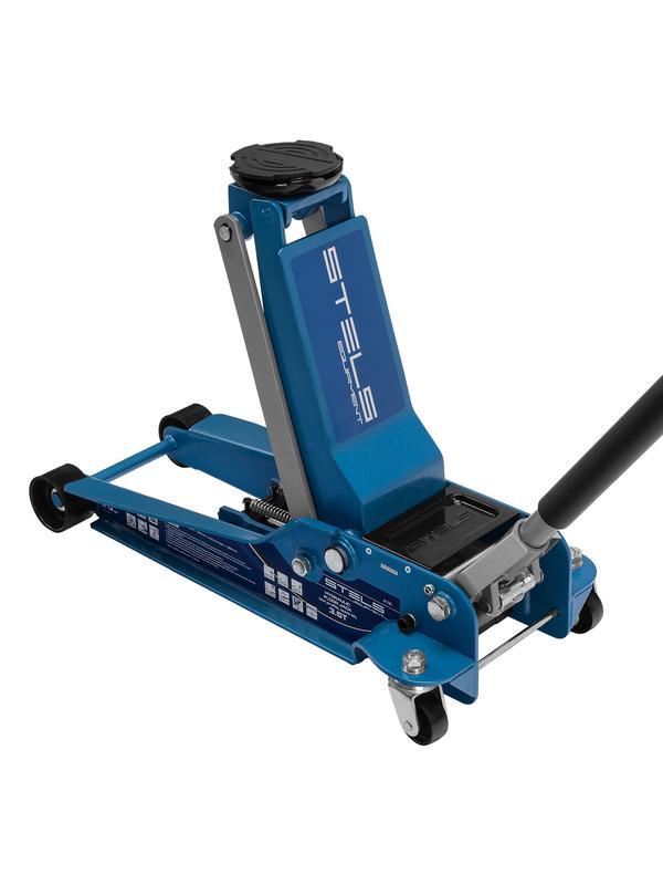 Домкрат гидравлический подкатной, быстрый подъем, 3.5т, Low Profile Quick, 100-565 мм, профессиональный Stels