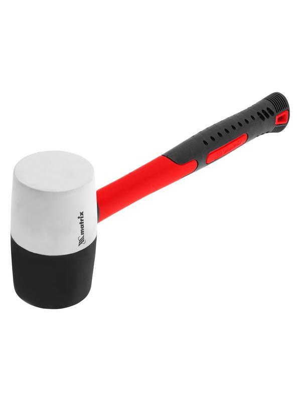 Киянка резиновая, 680 г, черно-белая резина, фибергласовая рукоятка Matrix