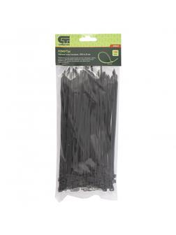Хомуты, 200 x 4.8 мм, пластиковые, черные, 100 шт Сибртех