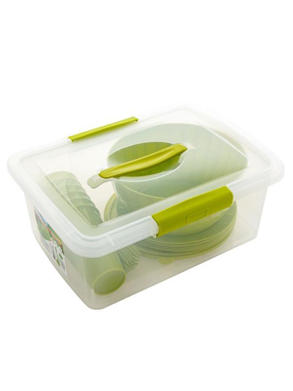 Набор для пикника на 6 персон, 20 предметов, контейнер 9 л в комплекте, Camping Palisad