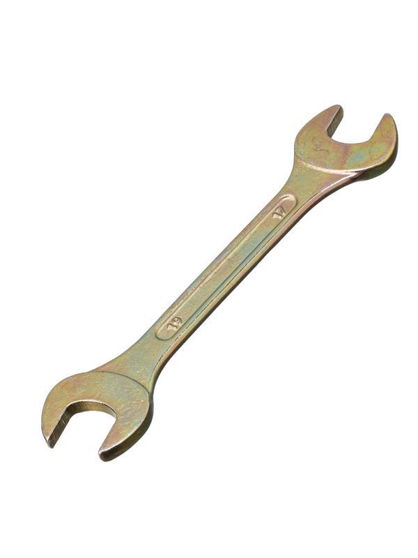 Ключ рожковый, 17 х 19 мм, желтый цинк Сибртех