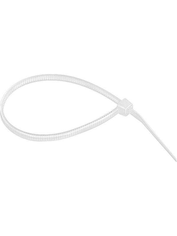 Хомуты, 100 x 2.5 мм, пластиковые, белые, 100 шт Сибртех