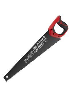 Ножовка по дереву, 450 мм, 7-8 TPI, зуб-3D, каленый зуб, тефлоновое покрытие полотна, двухкомпонентная рукоятка Matrix