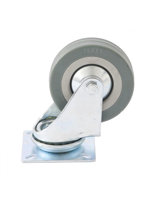 Колесо поворотное D 50 мм, крепление  платформенное Сибртех