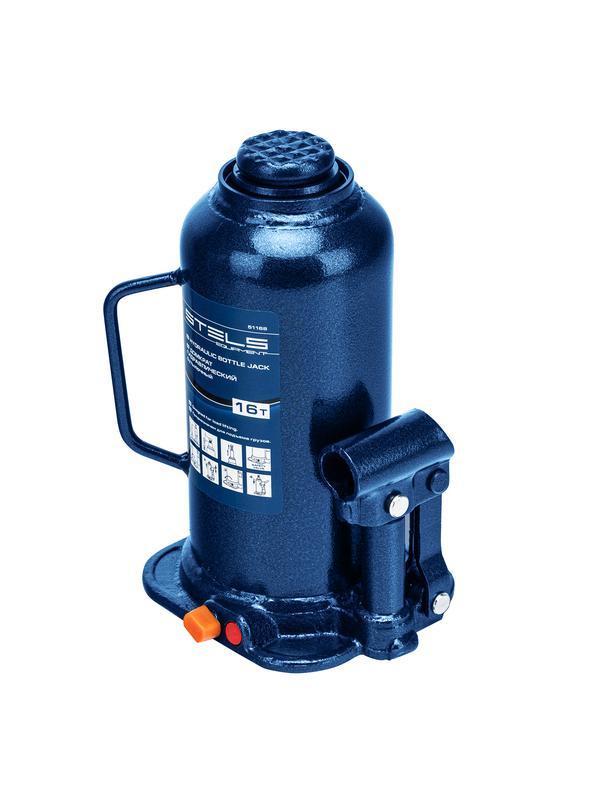 Домкрат гидравлический бутылочный, 16 т, h подъема 227-457 мм Stels