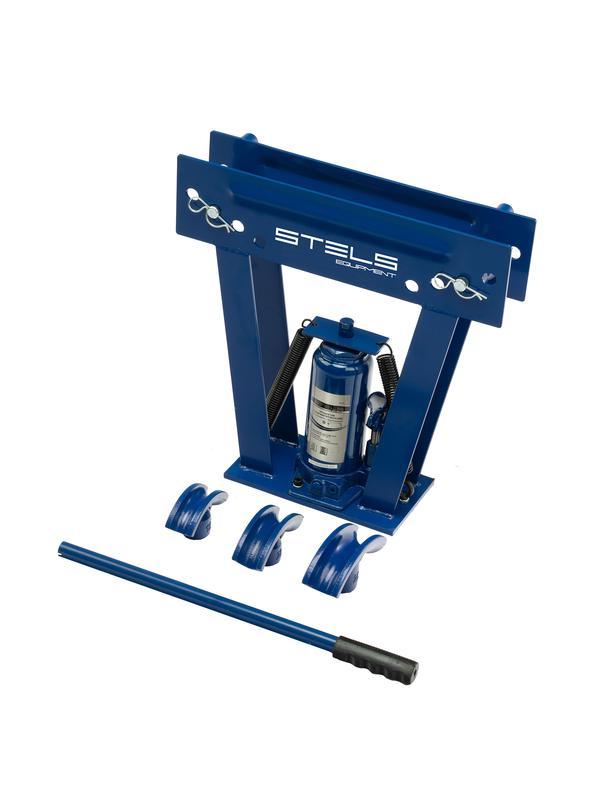 Трубогиб гидравлический, 8 т, в комплекте с башмаками 1/2-1, пластиковый кейс, Stels