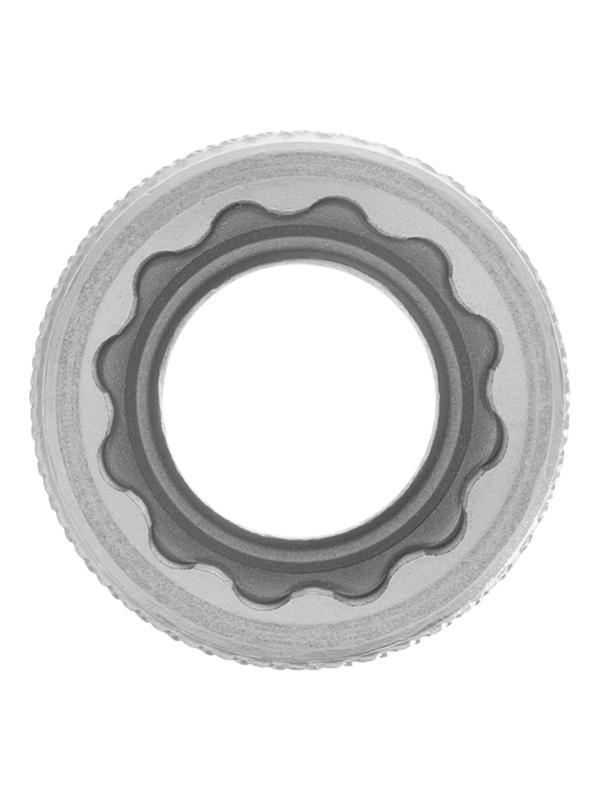 Головка торцевая, 14 мм, двенадцатигранная, CrV, под квадрат 1/2, хромированная Stels