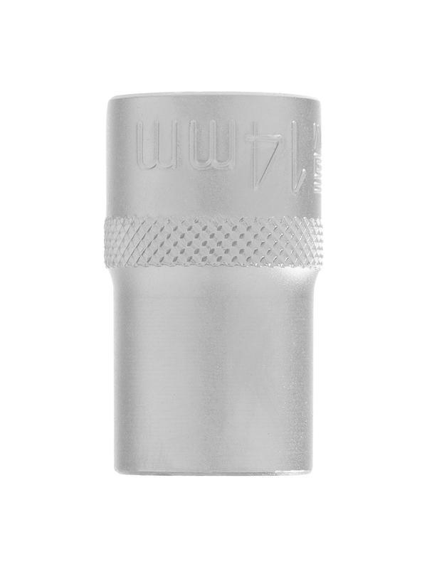 Головка торцевая, 14 мм, двенадцатигранная, CrV, под квадрат 1/2, хромированная Stels