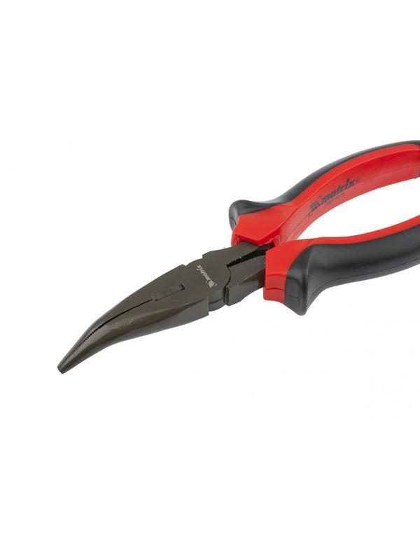 Длинногубцы изогнутые Black Nickel, 180 мм, двухкомпонентные рукоятки Matrix