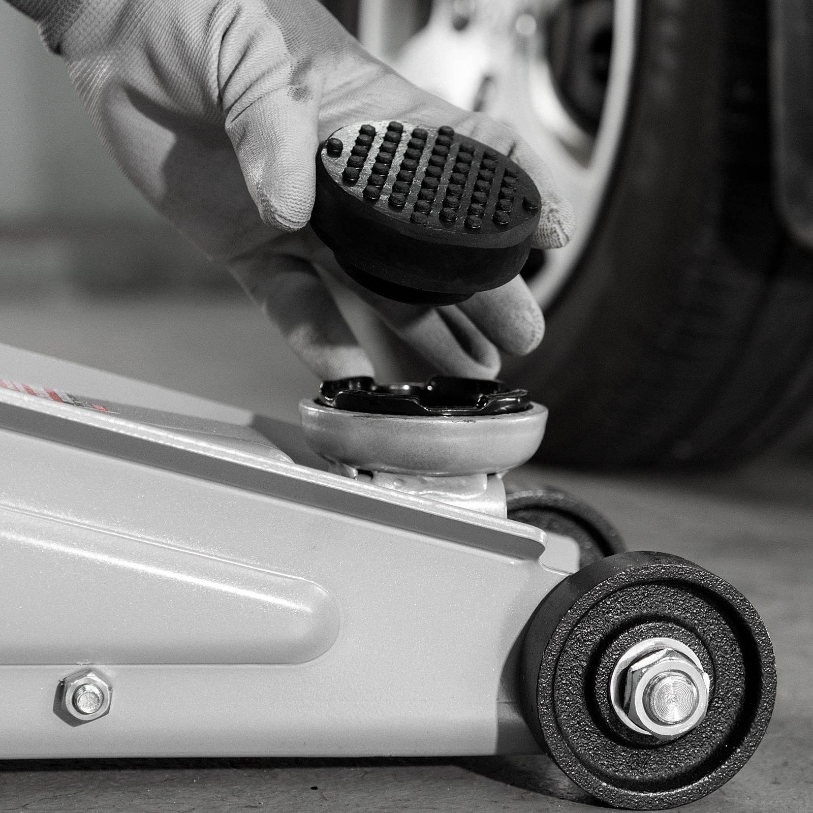 Резиновая опора для подкатного домкрата универсальная, D 72 мм, D 50, H 35 мм Matrix