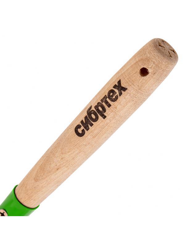 Совок посадочный узкий, 65 х 345 мм, стальной, деревянная рукоятка, Агроном, Россия, Сибртех