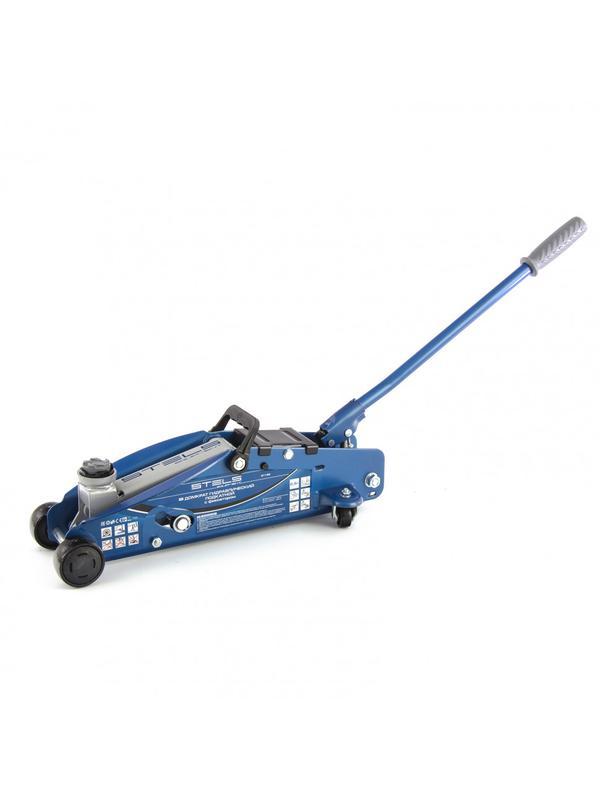Домкрат гидравлический подкатной 2.5 т, с фиксатором, Safety Pin, 140-385 мм Stels