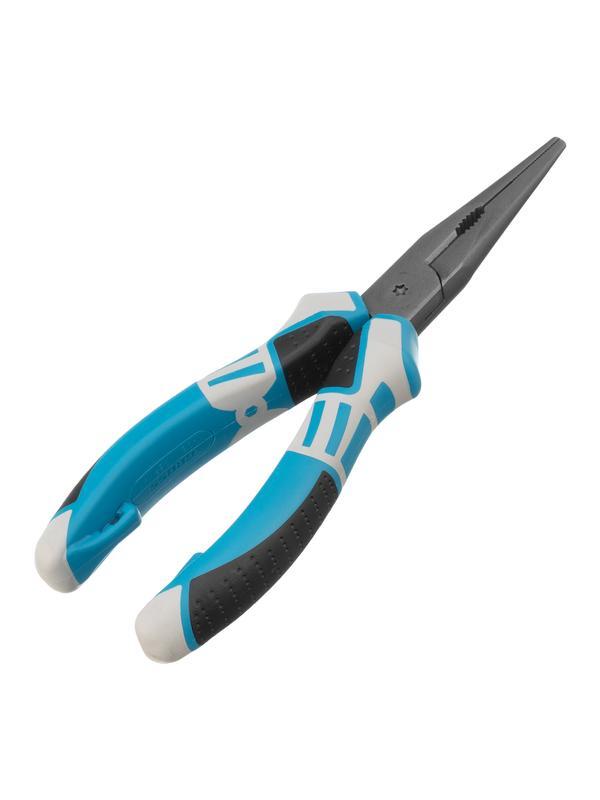 Длинногубцы прямые 170 мм, трехкомпонентные рукоятки Gross