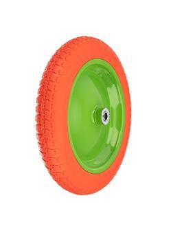 Колесо полиуретановое 3.00-8, длина оси 90 мм, подшипник 16 мм Сибртех