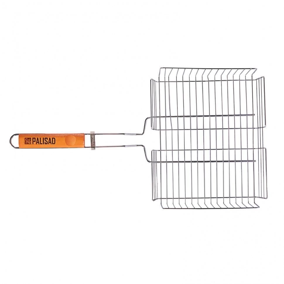 Решетка гриль 260 х 320 х 65 мм. объемная хромированная Camping Palisad