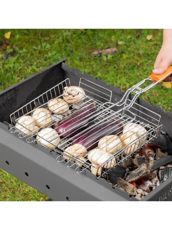 Решетка гриль 260 х 320 х 65 мм. объемная хромированная Camping Palisad