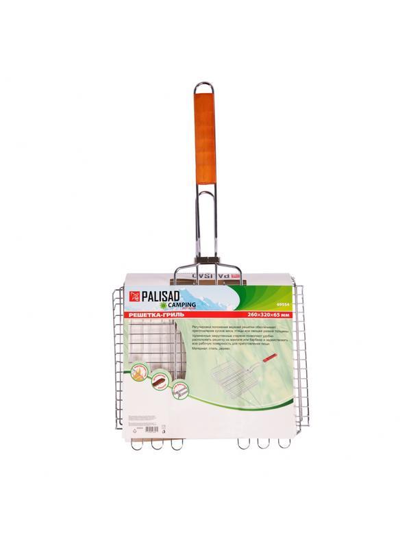 Решетка гриль 260 х 320 х 65 мм. объемная хромированная Camping Palisad