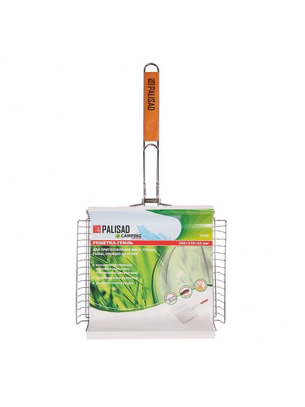 Решетка гриль 260 х 320 х 65 мм. объемная хромированная Camping Palisad