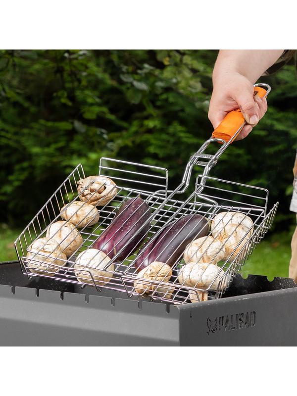 Решетка гриль 260 х 320 х 65 мм. объемная хромированная Camping Palisad