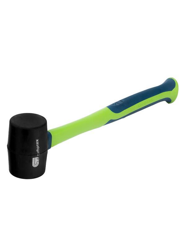 Киянка резиновая, 450 г, черная резина, фибергласовая рукоятка Сибртех