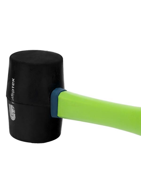 Киянка резиновая, 450 г, черная резина, фибергласовая рукоятка Сибртех